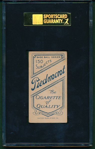 1909-1911 T206 Jacklitsch Piedmont Cigarettes SGC 40