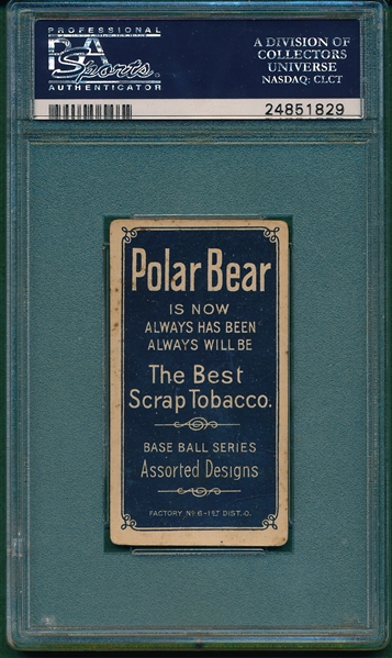 1909-1911 T206 Dessau Polar Bear Tobacco PSA 3