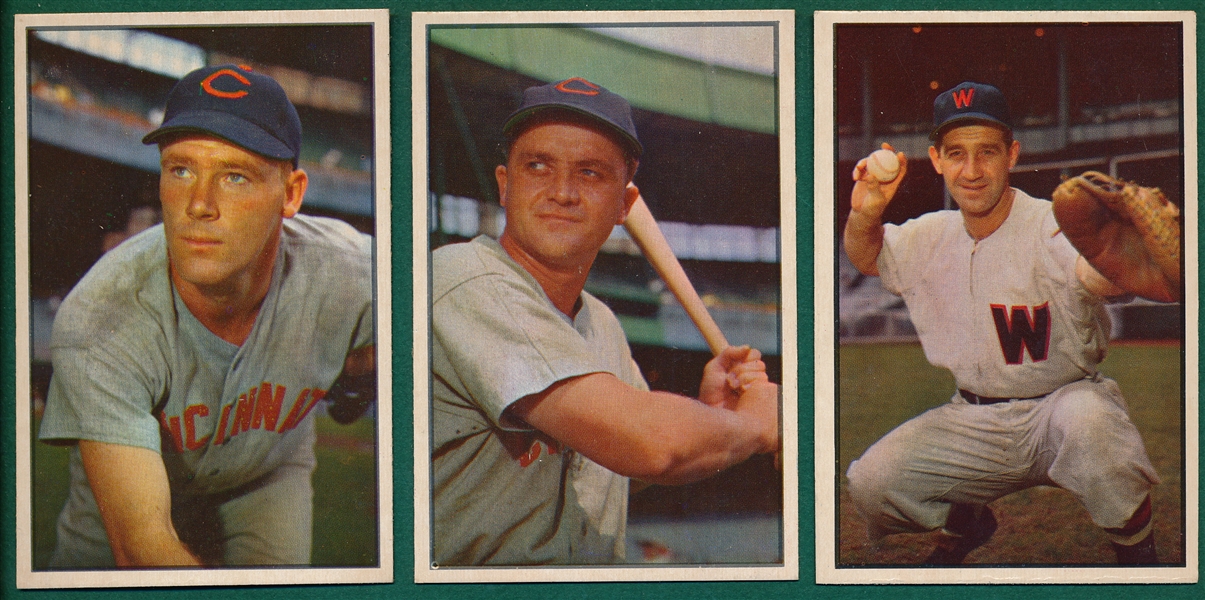 1953 Bowman Color #23, #58 & #77 Lot of (3) *Crease Free*