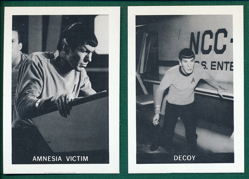 1967 Leaf Star Trek (2) Card Spock Lot
