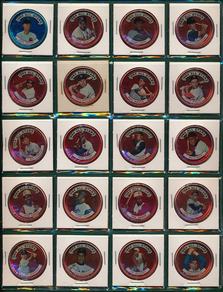 1964 Topps Coins All Stars Complete Set (45) W/ Mantle, Left & Right