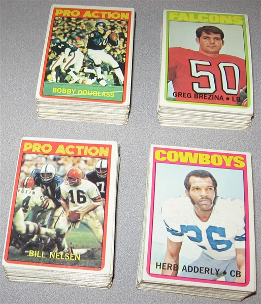 1972 Topps FB Lot of (255) W/ Sayers