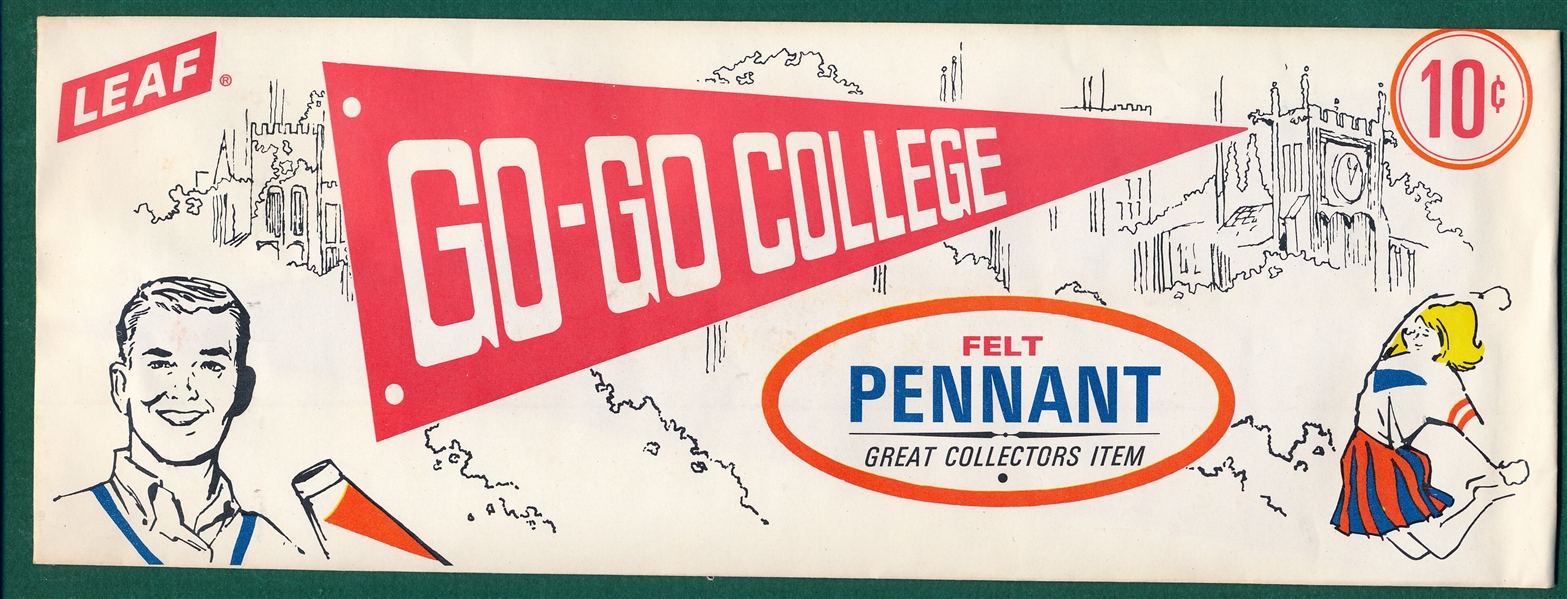 1960 Leaf Go-Go College Felt Pennants Unopened Box