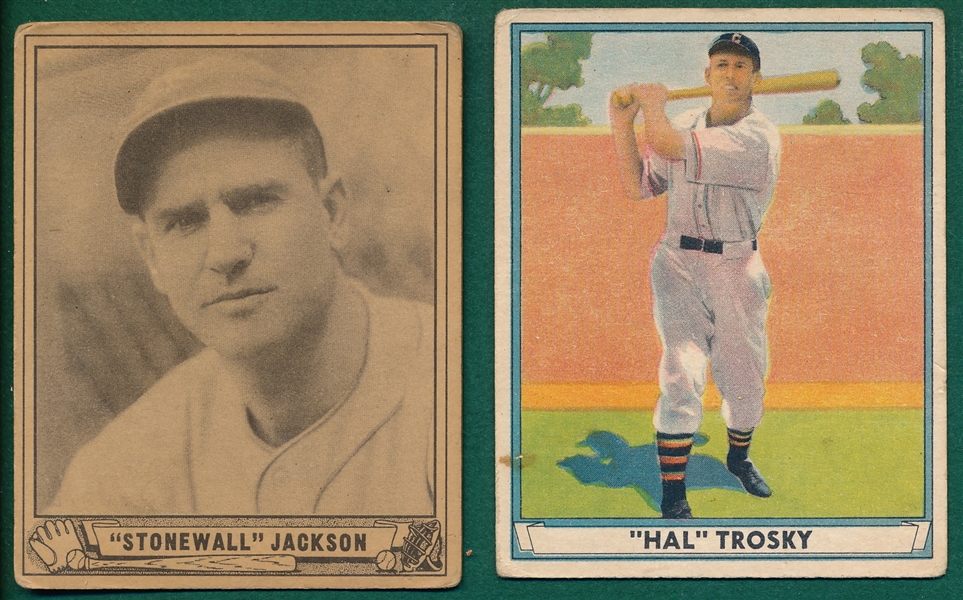 1940/41 Play Ball (10) Card Lot W/ Jackson