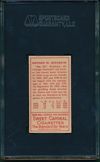 1911 T205 Reulbach Sweet Caporal Cigarettes SGC 70