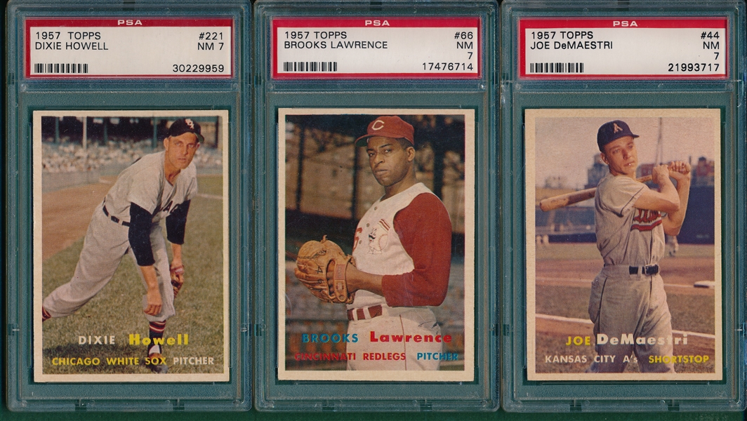 1957 Topps Lot of (5) W/ Cardinals Team PSA