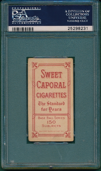 1909-1911 T206 Clarke, Portrait, Sweet Caporal Cigarettes PSA 1.5
