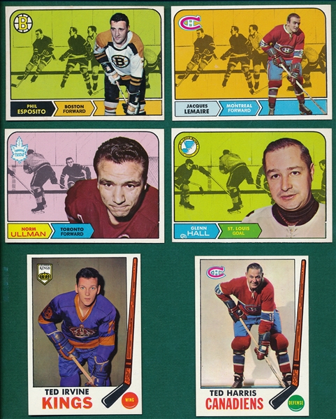 1967-69 Topps HCKY Lot of (6) W/ Phil Esposito *High Grade*