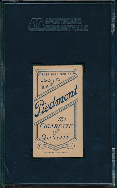1909-1911 T206 Engle Piedmont Cigarettes SGC 80
