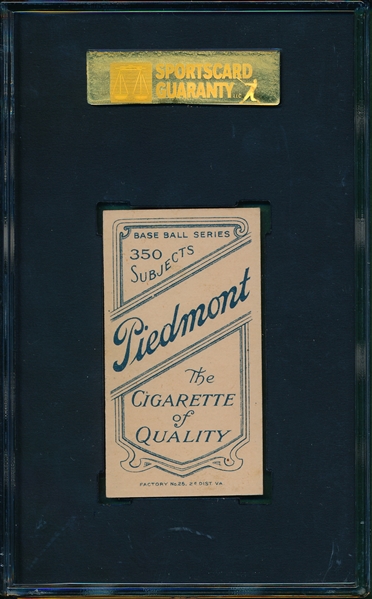 1909-1911 T206 Ganzel Piedmont Cigarettes SGC 80