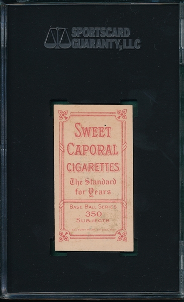 1909-1911 T206 Bliss Sweet Caporal Cigarettes SGC 80