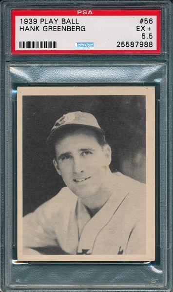 1939 Play Ball #56 Hank Greenberg PSA 5.5
