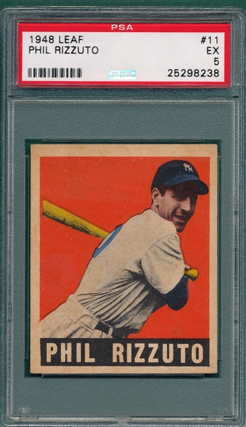 1948-49 Leaf #11 Phil Rizzuto PSA 5