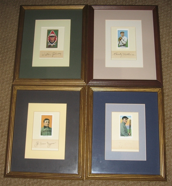 Brothers & Keefe's Champion House Lot of (4) Framed T206s & Signatures