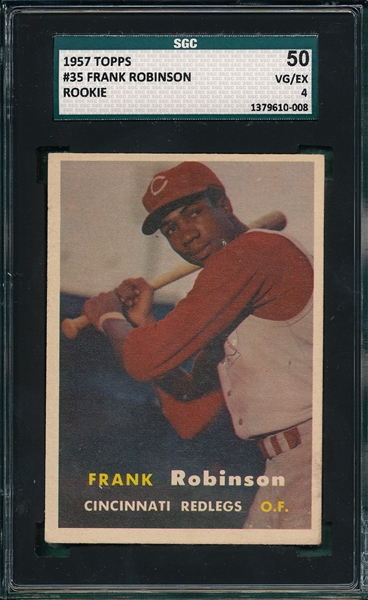 1957 Topps #35 Frank Robinson SGC 50