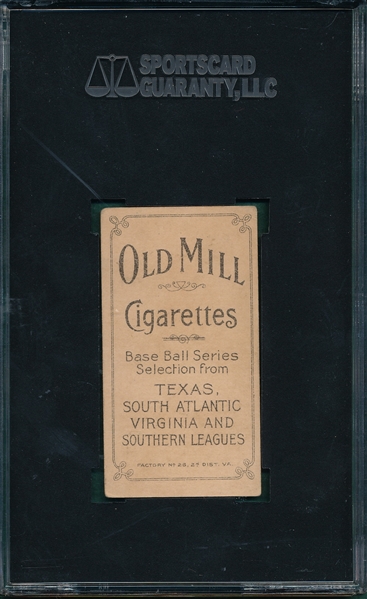 1909-1911 T206 Howard Old Mill Cigarettes SGC 40 *Southern League*