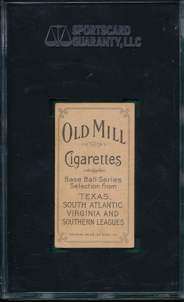1909-1911 T206 Mullaney Old Mill Cigarettes SGC 30 *Southern League*