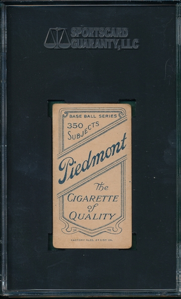 1909-1911 T206 Miller, Molly, Piedmont Cigarettes SGC 40 *Southern League*