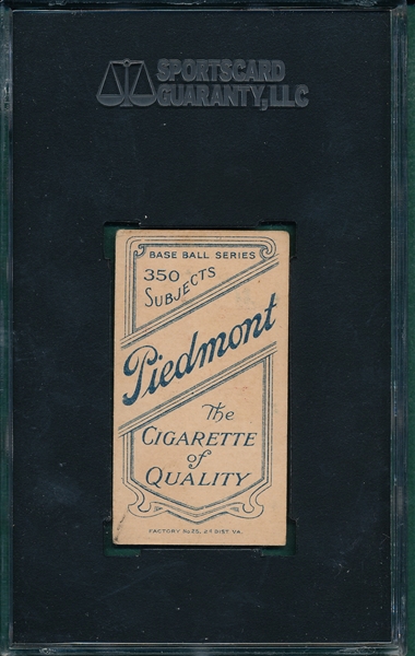1909-1911 T206 Guiheen Piedmont Cigarettes SGC 50 *Southern League*