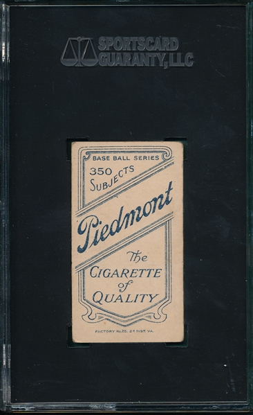 1909-1911 T206 Seitz Piedmont Cigarettes SGC 50 *Southern League*