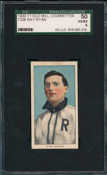 1909-1911 T206 Ryan Old Mill Cigarettes SGC 50 *Southern League*