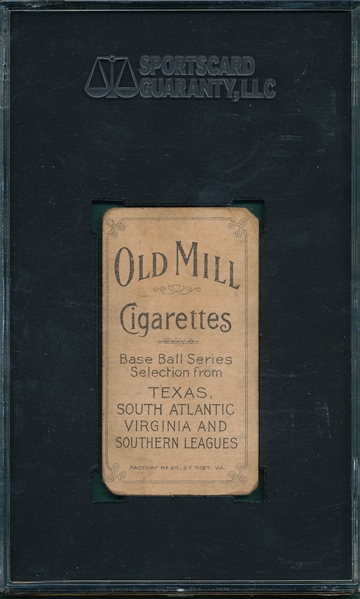 1909-1911 T206 Shaughnessy Old Mill Cigarettes SGC 30 *Southern League*