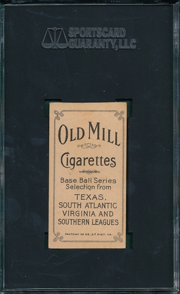 1909-1911 T206 Rockenfeld Old Mill Cigarettes SGC 60 *Southern League*