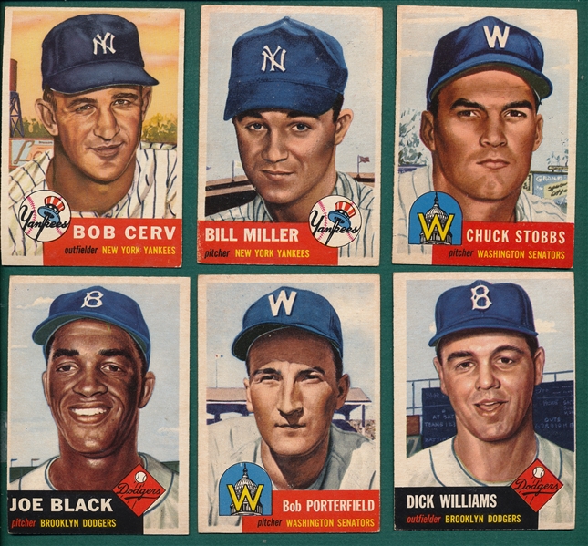 1953 Topps Lot of (36) W/ #125 Dick Williams