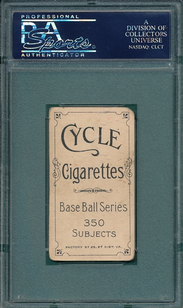 1909-1911 T206 Burke Cycle Cigarettes PSA 2.5
