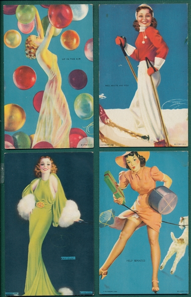 1940-45 Mutoscope Artist Pin-Ups (15) Card Lot