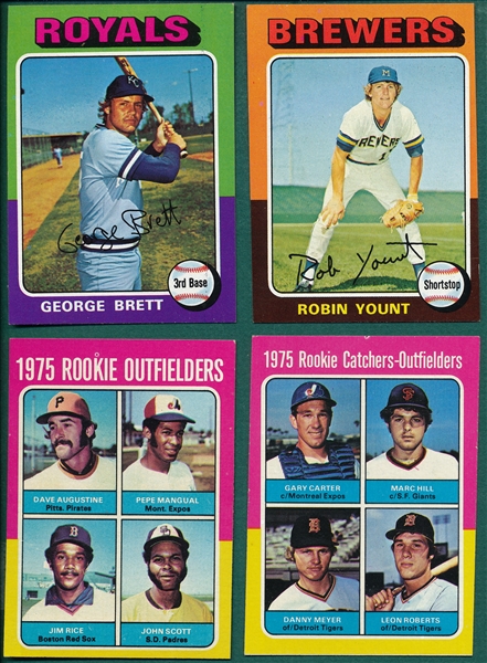1975 Topps Baseball Complete Set (660) W/ Rice, Yount & Brett, Rookies