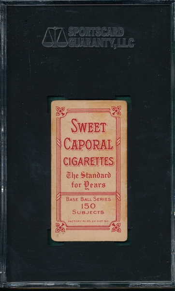 1909-1911 T206 Criss Sweet Caporal Cigarettes SGC 55
