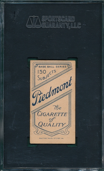 1909-1911 T206 Spade Piedmont Cigarettes SGC 55