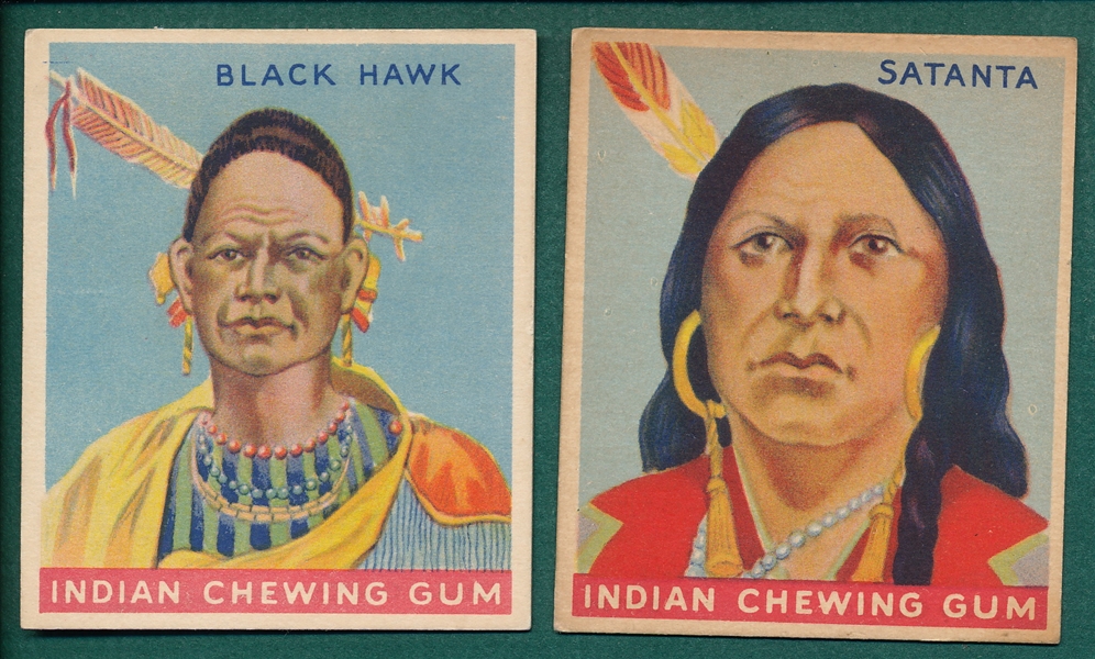 1933 Goudey Indian Gum Black Hawk & Satanta, Lot of (2)