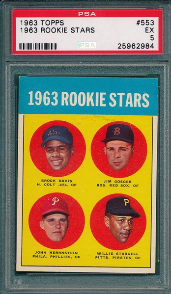 1963 Topps #553 Willie Stargell PSA 5 *Rookie*