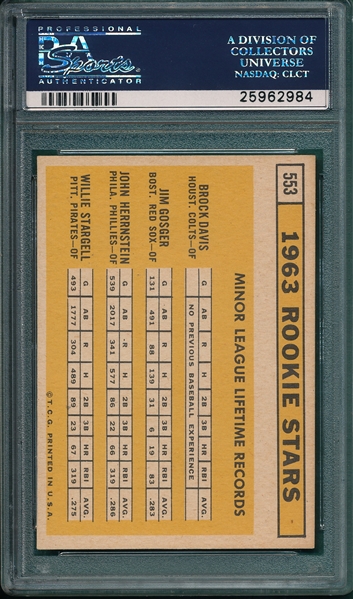 1963 Topps #553 Willie Stargell PSA 5 *Rookie*