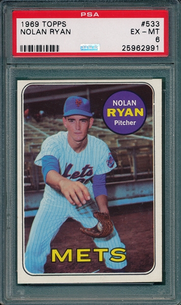 1969 Topps #533 Nolan Ryan PSA 6