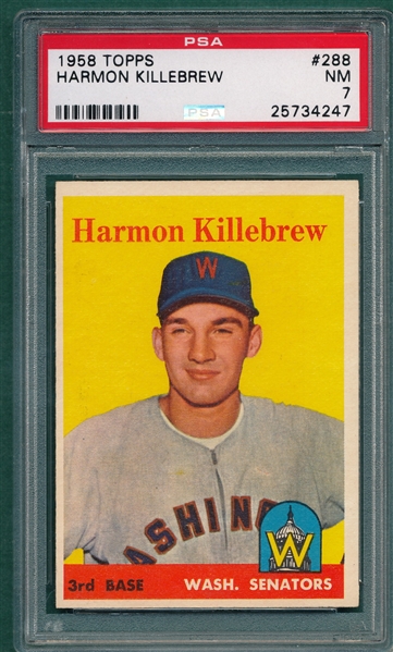 1958 Topps #288 Harmon Killebrew PSA 7