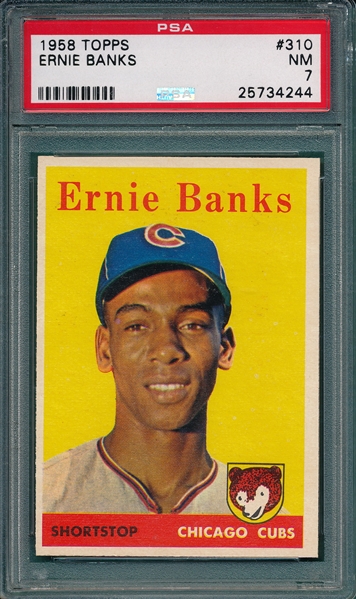 1958 Topps #310 Ernie Banks PSA 7