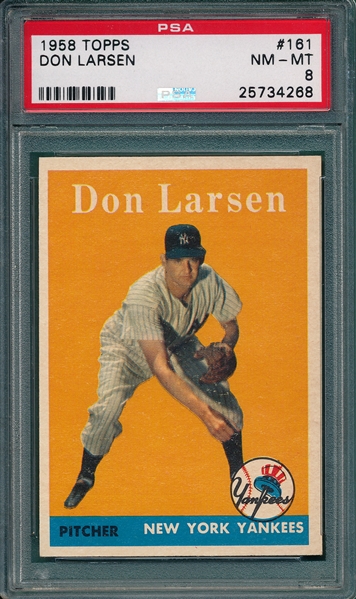 1958 Topps #161 Don Larsen PSA 8