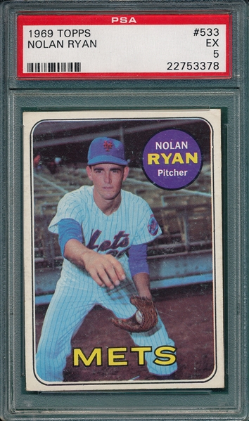 1969 Topps #533 Nolan Ryan PSA 5