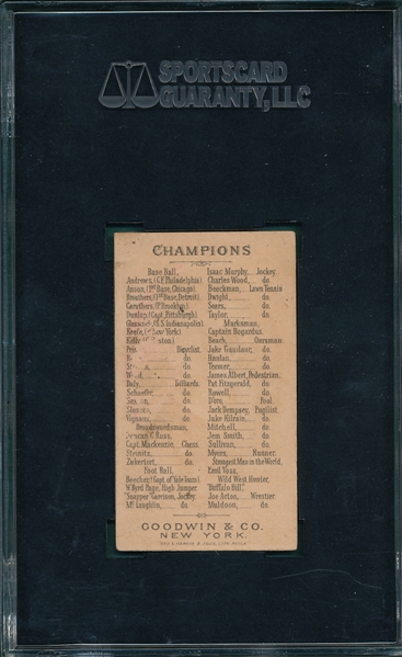 1888 N162 Jack Glasscock Goodwin Champions SGC 30