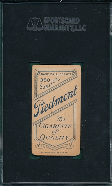 1909-1911 T206 Ganzel Piedmont Cigarettes SGC 40