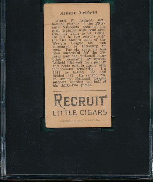 1912 T207 Leifeld Recruit Little Cigars SGC 40