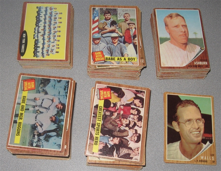 1962 Topps (343) Card Lot W/ Berra