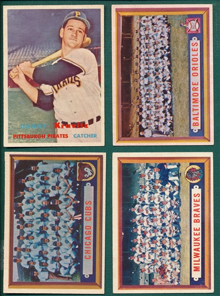 1957 Topps Lot of (64) W/ Braves Team
