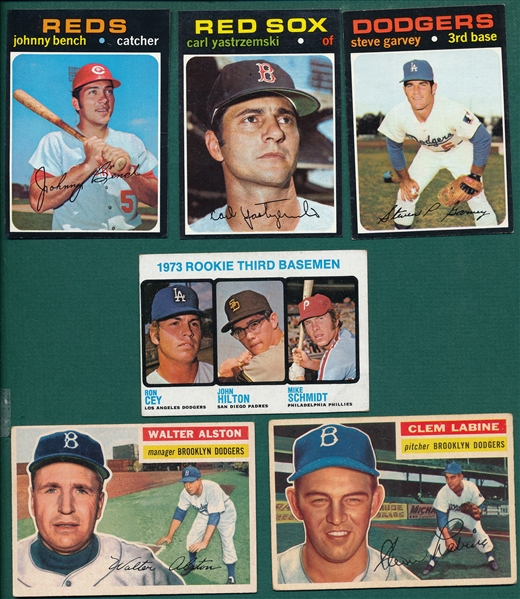 1956-73 Topps Lot of (22) W/ Schmidt, Rookie