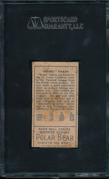 1911 T205 Oakes Polar Bear Tobacco SGC 50