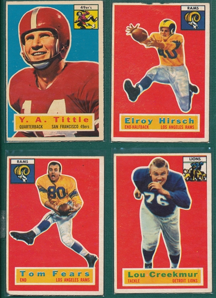 1956 Topps FB Lot of (30) W/ Tittle