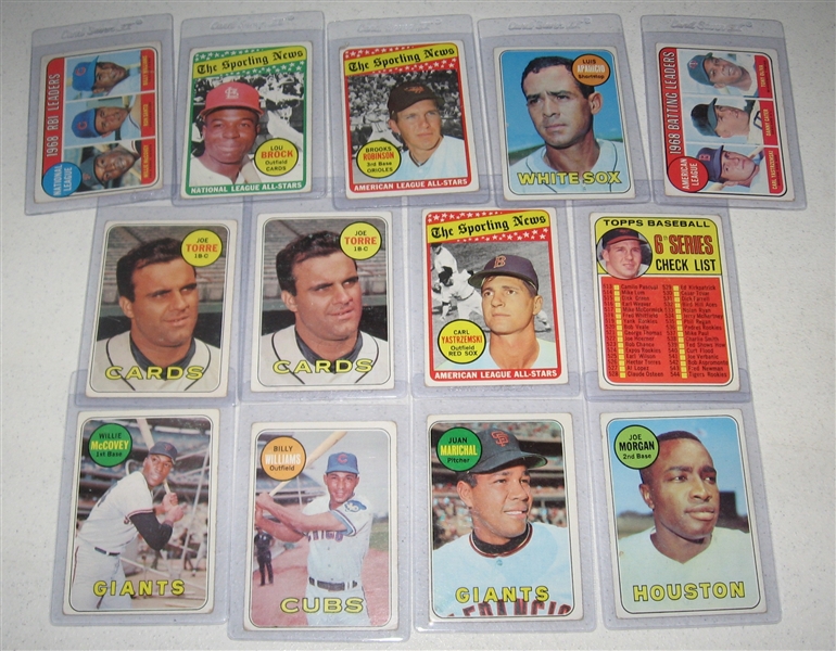 1969 Topps Lot of (58) W/ Mays & Aaron